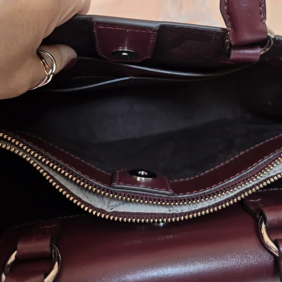 Michael Kors Burgundy Hamilton Handbag. Worn Once. EUC - Picture 10 of 14